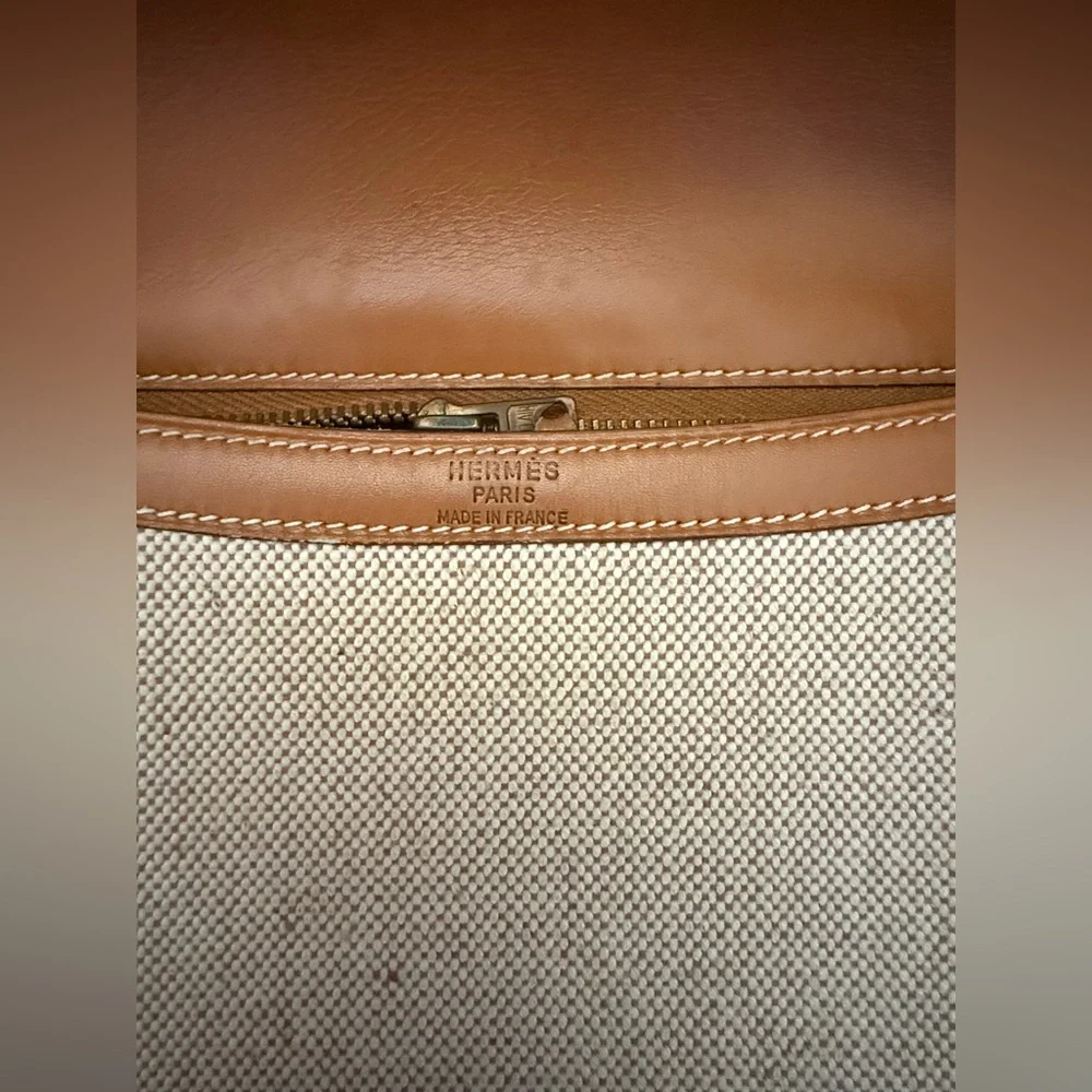 Hermes Barenia Toile With Horse Bit Buckle - Picture 14 of 16